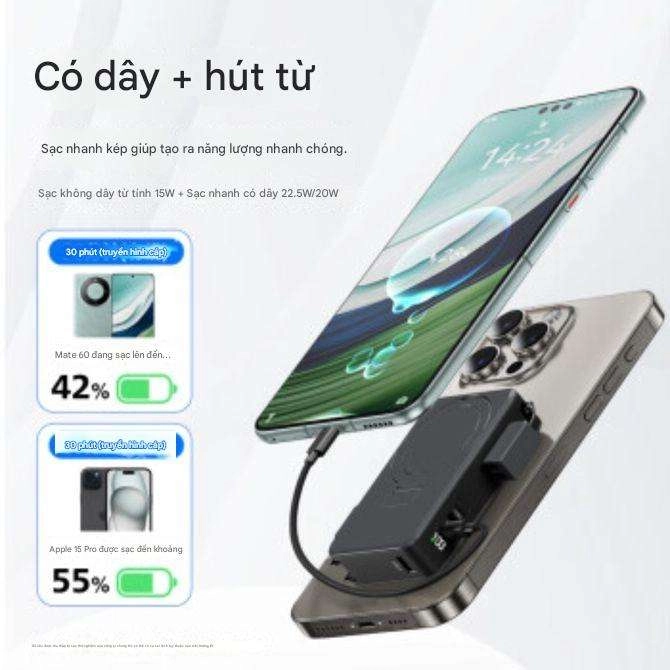 Pin sạc dự phòng Philips 10000mAh 22.5W DLP9388 (5 trong 1)